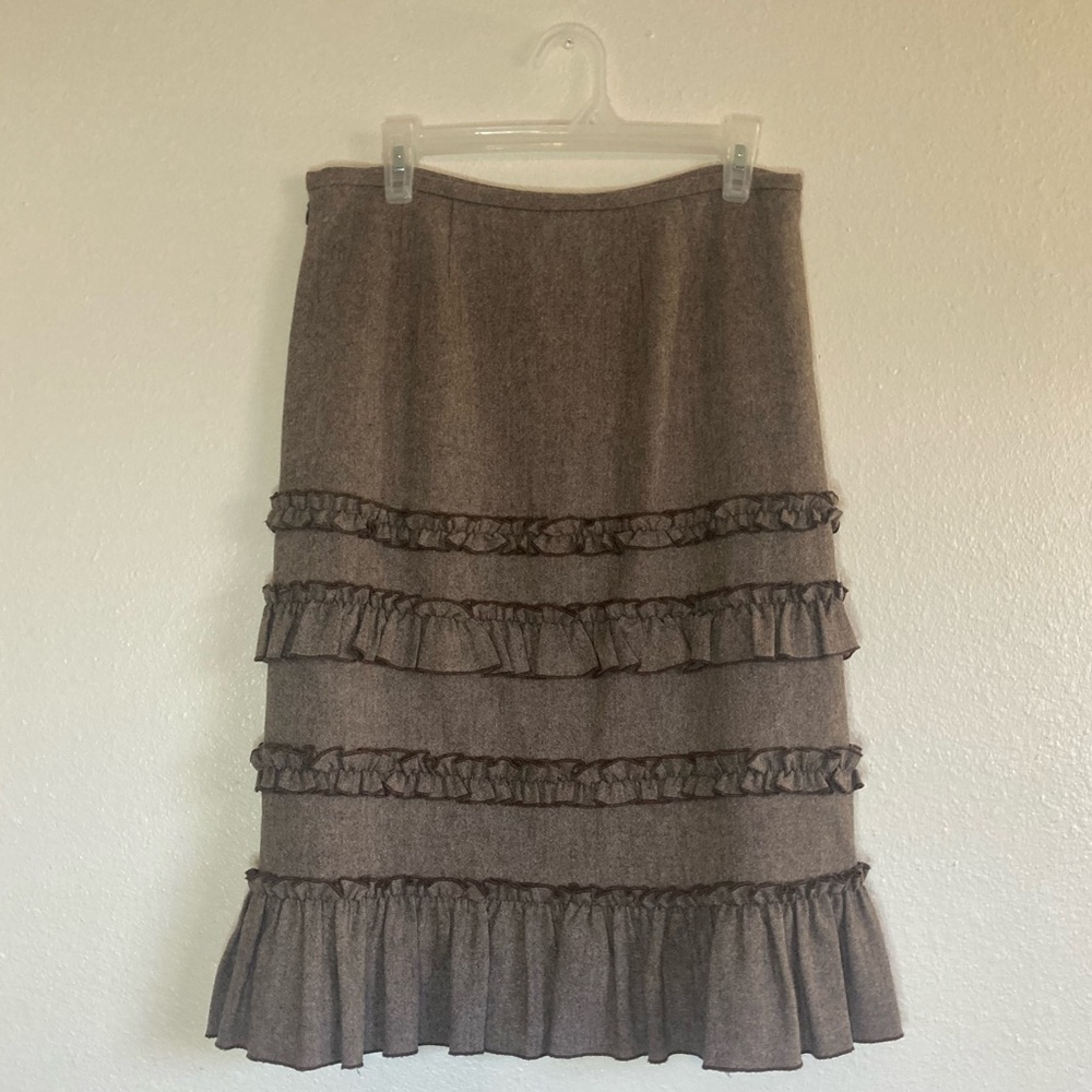 Wool Skirt with Ruffles